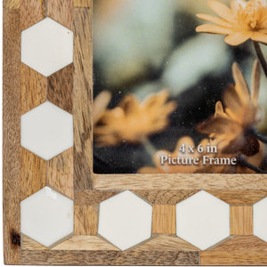 ZONE ARTISANAUTE HCZ-97 Cadre photo rectangulaire élégant vintage orné en résine et bois 5x7 Impression numérique couleur intégrale Léger - Product Image 2