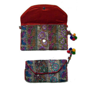 Handcrafted Ethnic Purse Banjara Ladies Clutch <b>Bags</b> Traditional Embroidered <b>Boho</b> Tribal Handbag Vintage Gypsy Fashion Wallet - Product Image 3