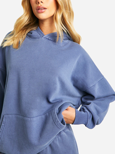 Sudadera con Capucha Oversize de Algodón/Poliéster OEM, Hombros Caídos, Personalizada, 465 g/m², Premium, Lavado Ácido, Invierno, Ecológica - Product Image 3