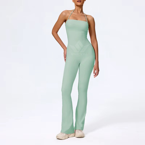 Women’s Seamless 4 Piece Gym Workout Set High Waist Scrunch Butt Shorts Leggings <b>Strappy</b> Longline <b>Top</b> Quick Dry Activewear - Product Image 2