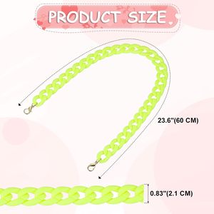 Acrylic Purse <b>Strap</b>,Matte <b>Bag</b> Chain Shoulder Purse Clutches <b>Strap</b> <b>Replacement</b> <b>Bag</b> Chain with Buckle for Handbag, Shoulder - Product Image 4