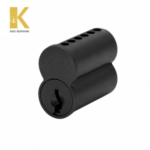 Cerradura de Cilindro de Latón con Inspección Completa de Fábrica, Acabado Negro Mate, 6 Pines, Ranura en R, SFIC, para Seguridad de Puertas Residenciales - Product Image 1