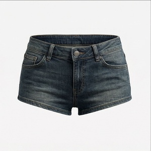 Shorts de Mezclilla Personalizados para Mujer, Corte Bajo, Estilo Atrevido, para Fiestas Nocturnas, Verano, Moda Casual Premium_1 - Product Image 1