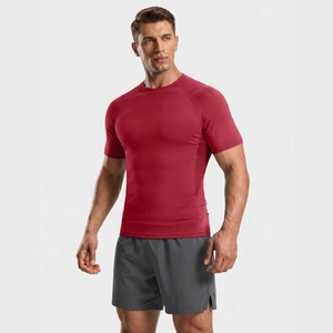 Camiseta Casual de Manga Corta con Cuello en V para Hombre, de Secado Rápido, Tejida en Poliéster, para Verano - Product Image 1