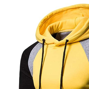 เสื้อฮู้ดผู้ชาย สไตล์ใหม่ แฟชั่นสีพื้น คอกลม แขนยาว - Product Image 5