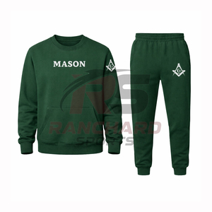 Sweat-shirt et pantalon de jogging en molleton de coton avec logo maçonnique personnalisé, fabricant OEM, vente en gros, sweat-shirt avec symbole maçonnique, impression personnalisée - Product Image 1