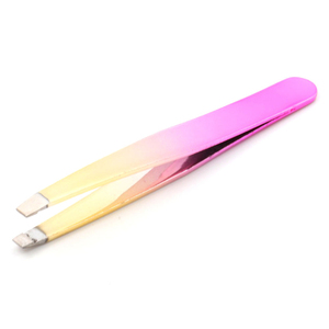 Pinzas Ergonómicas Premium para Pestañas con Punta Inclinada de Acero Inoxidable para Mujeres, Herramienta de Depilación Facial sin Dolor - Product Image 1