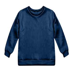 Ensemble de jogging décontracté pour femme en coton bleu marine, coupe ample, col rond, manches longues, avec poches latérales et taille élastique, idéal pour l'automne - Product Image 5