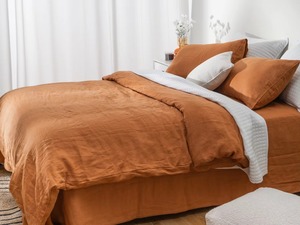 Parures de couette en lin pur 100% stonewashed, lavables, pour usage domestique, 3 pièces, style simple, vente en gros - Product Image 3