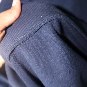 Sweat-shirt à col montant 100% BLEU avec broderie appliquée, col large, URBAN PRODUCTIONS - Product Image 6