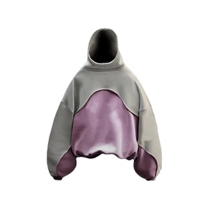 Sweat à Capuche Surdimensionné Brodé en Mélange de Coton Doux pour Hiver Commande en Gros de Sweats à Capuche de Mode avec Poche Kangourou Capuche à Cordon Réglable - Product Image 2