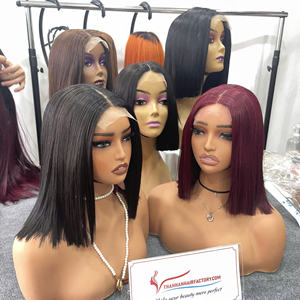 Venta al por mayor pelo vietnamita hueso recto todos los colores Bob PELUCAS CABELLO humano encaje transparente para mujeres negras - Product Image 1
