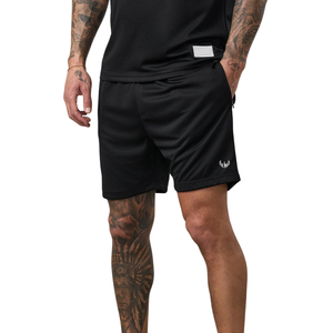 <b>Mens</b> Solid <b>Black</b> Mesh Athletic <b>Shorts</b> Casual Gym Training Running Sportswear Breathable Quick Dry Waterproof Eco-Friendly - Product Image 1