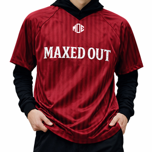Camiseta Deportiva a Rayas Rojas Estilo Jersey de Fútbol Americano para Hombre, Personalizable con Estampado de Equipo, Ligera, Transpirable, Fabricante OEM al por Mayor - Product Image 6