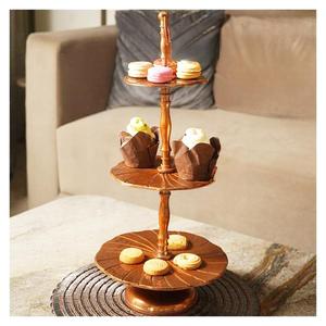 Soporte Decorativo de Madera para Tartas, Soporte de Madera Ornamentado para Tartas, Soporte para Frutas, Soporte para Tartas para Bodas y Fiestas, Exhibidor de Postres - Product Image 2
