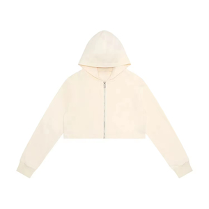 Sudadera corta moderna y elegante para mujer, estilo urbano, informal, de felpa suave, cómoda y perfecta para el uso diario. - Product Image 1