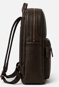 Gravs Black Genuine Leather Vintage Mens Business Travel Laptop <b>Backpack</b> Waterproof Anti-Theft Winter Polyester School - Product Image 2