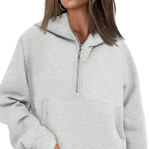 Custom Logo <b>Grey</b> Plus Size Cotton Women Zipper Oversized <b>Hoodie</b> Women <b>Zip</b> <b>up</b> <b>Hoodie</b> 2027 - Product Image 3