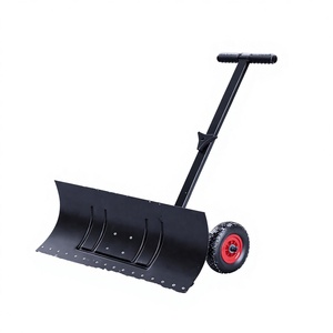 Pousse-neige à lame de 30 po x 17 po avec roues, lame et poignée réglables, pelle à neige en acier pour allée et usage extérieur ODGWTO017 - Product Image 1