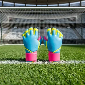 Football Goalkeeper Gloves Unisex PU Full <b>Finger</b> Non Slip Palm Breathable Adjustable Wrist <b>Strap</b> Hook And Loop Closure - Product Image 5