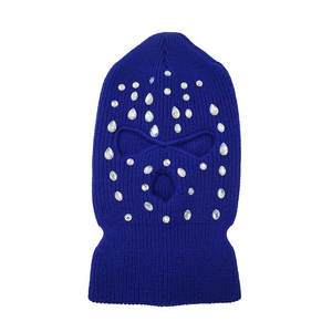 Cagoule unisexe en acrylique avec broderie de sequins, style Y2K, bonnet d'hiver décontracté, taille adulte 56-58CM, design à un trou - Product Image 4