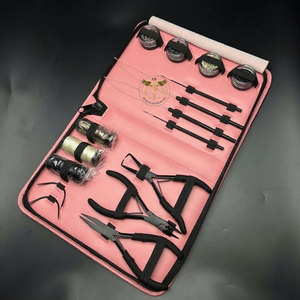 Hair Extension Tool <b>Kit</b> Set – Micro Ring <b>Bead</b> Installation & Removal Tools with Pliers Loop Needles Thread and Storage Case - Product Image 1