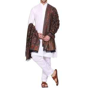 Traditional Kani Pashmina <b>Shawl</b> Soft Warm Handwoven Luxury Solid Men's 300g Winter <b>Wrap</b> for Formal Styling - Product Image 6