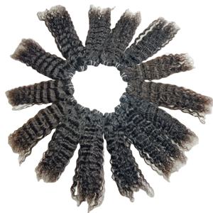 Vente en gros de 100% cheveux humains indiens bouclés, tissage naturel, prix bon marché, extensions Hai humains vierges non transformées avec un donneur - Product Image 6