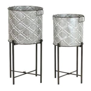 Maceta Metálica Elegante, Moderna, para Plantas de Interior, Jardín Exterior, Balcón, Patio y Decoración del Hogar - Product Image 2