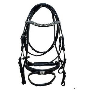 บังเหียนหนังม้าสไตล์อินเดียแฟนซีพร้อมคุณสมบัติคริสตัลที่ทนทาน - Product Image 1