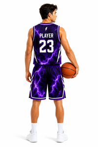 Conjunto de Uniforme Deportivo de Baloncesto Personalizado a la Moda, Camiseta sin Mangas y Pantalones Cortos con Impresión por Sublimación para Equipos - Product Image 4