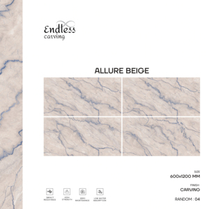 Carreaux de porcelaine sculptés de haute qualité 600x1200, grands carreaux pour salon, salle de bain, cuisine, décoration intérieure haut de gamme - Product Image 1