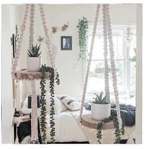 Macrame <b>Hanging</b> Shelf Customized Macrame Plant Hanger for <b>Wall</b> and Window Decoration - Product Image 1