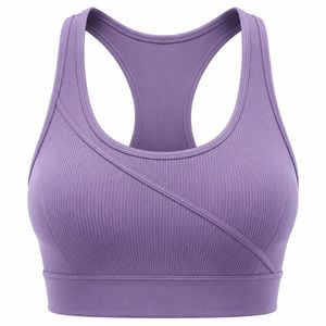 Women's Navy <b>Blue</b> Racerback Sports <b>Bra</b> High Support Lightweight Seamless Breathable Mesh Panels Eco-Friendly Quick Dry Front - Product Image 5