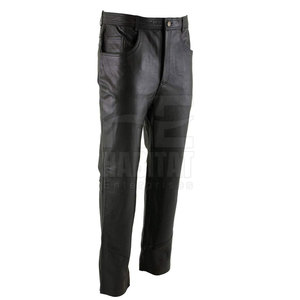 Pantalones de cuero para hombre con estilo, diseño ajustado, material cómodo y duradero para uso diario. - Product Image 2