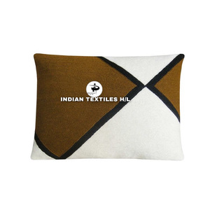 Custom Kashmiri Embroidery Wool Chain Stitched Pillow <b>Cover</b> Decorative Geometric Vintage for <b>Sofa</b> Living Room Hot Selling ITHL - Product Image 4