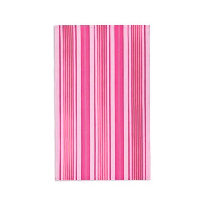 Serviettes de cuisine modernes à rayures teintes en fil, en provenance d'Inde, couleur rose, pour usage en cuisine, au meilleur prix - Product Image 3