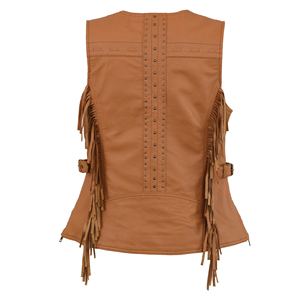 Nuevo Chaleco de Cuero Genuino para Mujer con Talla y Color Personalizados, 100% Cuero Vacuno, Relleno de Poliéster, Impermeable - Product Image 2