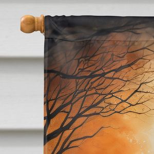 Gran Multicolor afgano Hound Spooky Halloween casa bandera porche manga poste decorativo patio Banner obra de arte colgante de pared hecho - Product Image 3