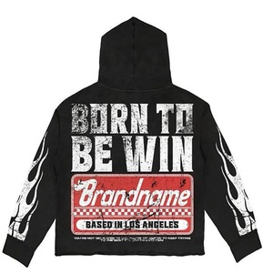 Ensemble de survêtement personnalisé avec imprimé flamme, sweat à capuche et pantalon à cordon de serrage, unisexe, style streetwear, tenue décontractée de printemps - Product Image 5