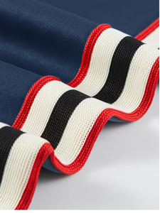 Men Navy Blue Striped <b>Tracksuit</b> Full Zip Jacket And Pants Two Piece Casual Athletic Set Regular Fit Autumn Wear Men s <b>Tracksuit</b> - Product Image 6