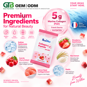 OEM ODM Taiwan Made <b>Collagen</b> Peptides Powder Hydrolyzed <b>Marine</b> <b>Collagen</b> Skin Hair Nails Beauty <b>Supplement</b> Custom Formula - Product Image 2