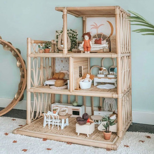 Maison de poupée en bois sur mesure, maisons de poupée en rotin, meilleur prix, jouet pour enfant, maison de poupée de qualité supérieure - Product Image 1