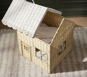 Natural Rattan House Storage <b>Basket</b> Handmade Wicker Rattan Toy Organizer Kids Nursery Storage Kid <b>Hamper</b> <b>For</b> Toys Clothes - Product Image 4