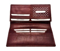Dompet Kartu Kulit Wanita WRIZA, Dompet Clutch Ramping Kapasitas Besar dengan Banyak Kompartemen dan Tampilan Vintage.