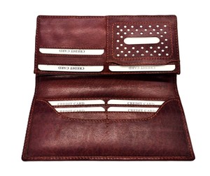 WRIZA <b>Women</b>’s Leather Card Holder <b>Wallet</b> Large Capacity Slim Clutch Purse with Multiple Compartments and Vintage Look. - Product Image 4