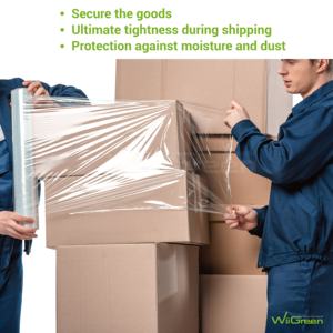 Rollo de Film Estirable Industrial Transparente Negro de 18 Pulgadas x 1500 Pulgadas, Calibre 80, de Polietileno Lineal de Baja Densidad (LLDPE) para Envoltura Plástica a Prueba de Humedad - Product Image 6