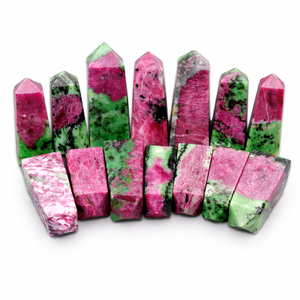 Obelisco de Cristal de Zoisita Rubí de Primera Calidad, Torre de Cristal Hecha a Mano, Feng Shui, Piedra Natural Curativa, Decoración Energética para Meditación Reiki - Product Image 1