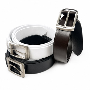 Ceinture en cuir véritable italien, largeur 28 mm, longueur 115 cm, boucle à ardillon HN02, fabriquée en Corée - Product Image 1