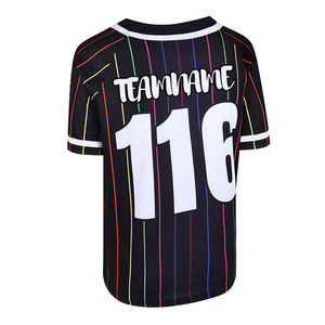 Wholesale <b>Blank</b> Polyester Baseball Jersey Custom Sublimated Printed Softball & Baseball Team Uniform Men Sports Shirt - Product Image 4